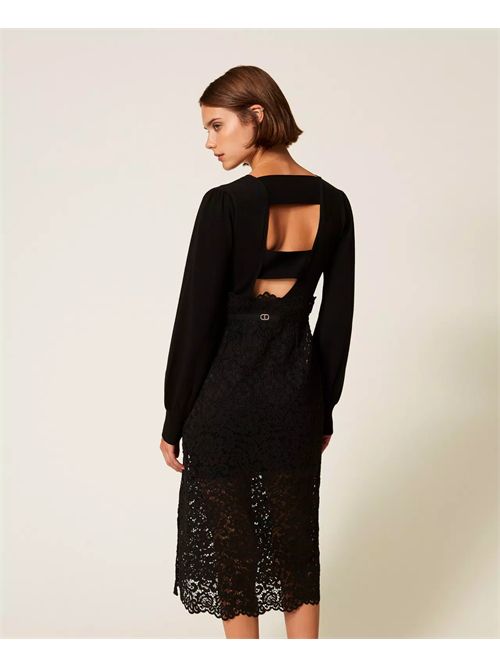Abito longuette in maglia e pizzo TWINSET | TP3030/00006